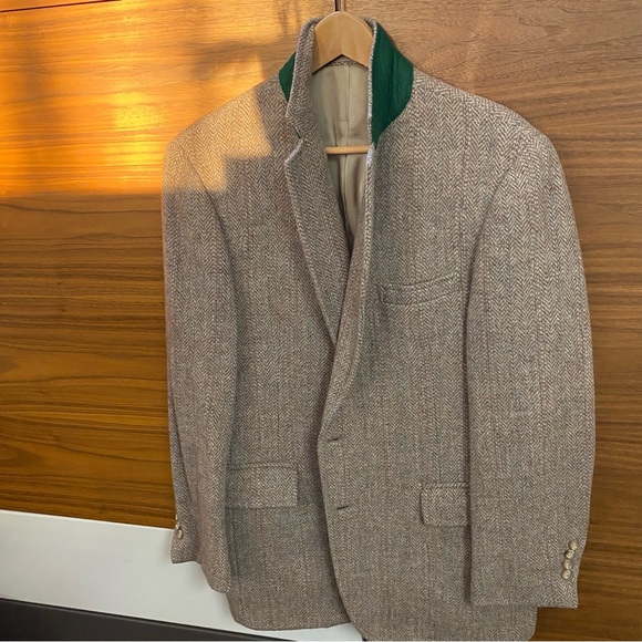 HARRIS TWEED BLAZER - TAN BLUE AND ROSE - 42R - Picture 3 of 16
